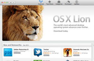 OS X Lion in the Mac App Store OS X Lion in the Mac App Store